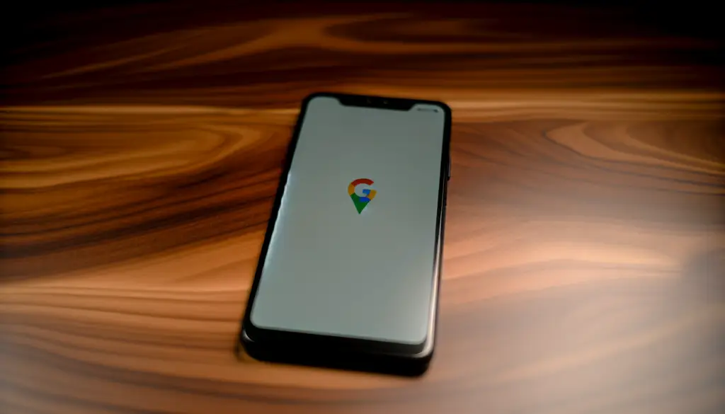 Google My Business-Logo auf einem Smartphone-Bildschirm